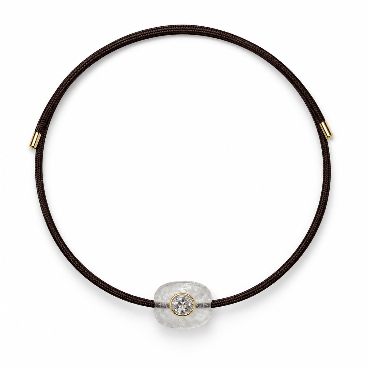 Brown Cord Magnetic Necklace