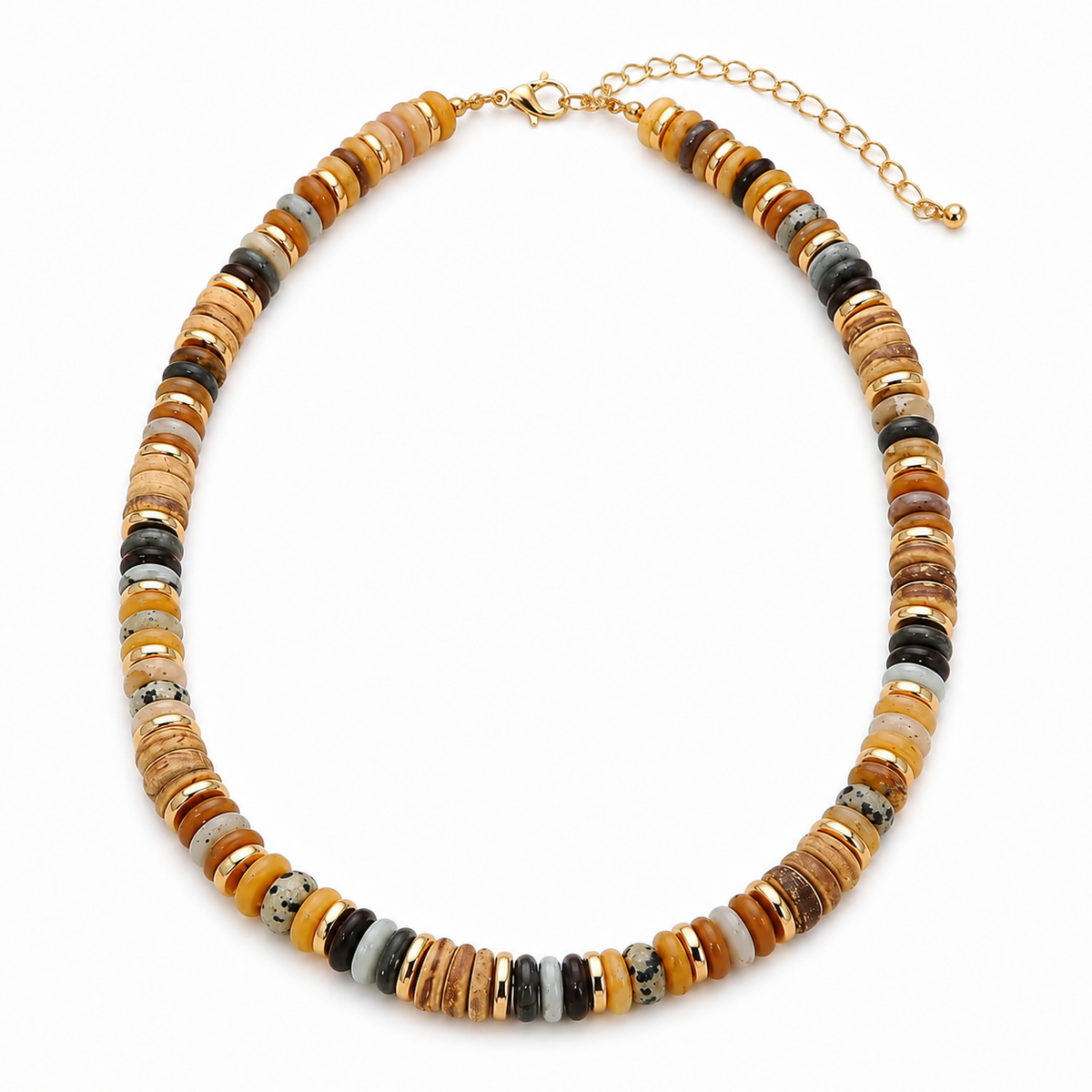 Desert Stone Heishi Beaded Necklace