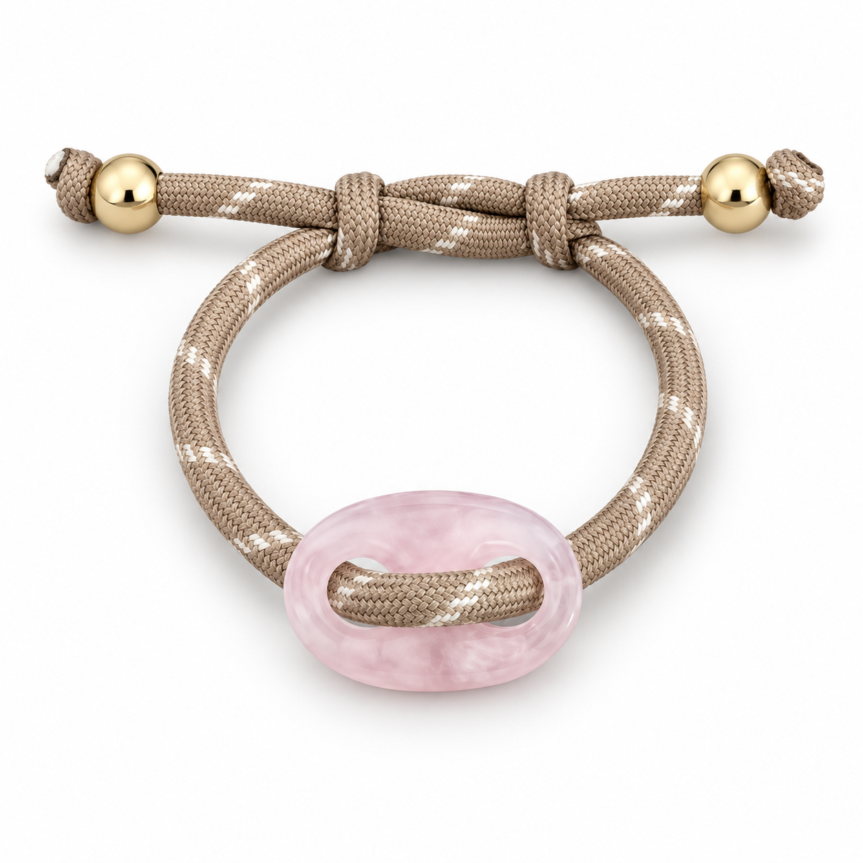 Blush Marbled Link Cord Bracelet