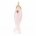 Rose Quartz Fish Pendant