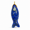 Lapis Lazuli Gemstone Fish Pendant