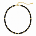 Black Onyx Heishi Beaded Necklace
