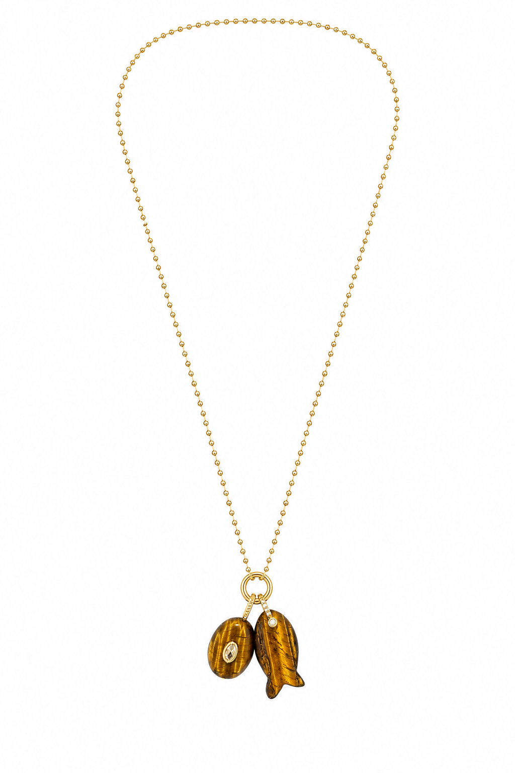 Tiger Eye Charm Necklace