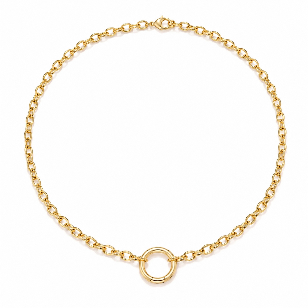 Charm Cable Chain Necklace 18"