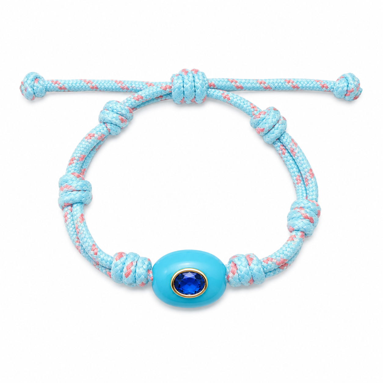 The Aqua Crystal Paracord Bracelet