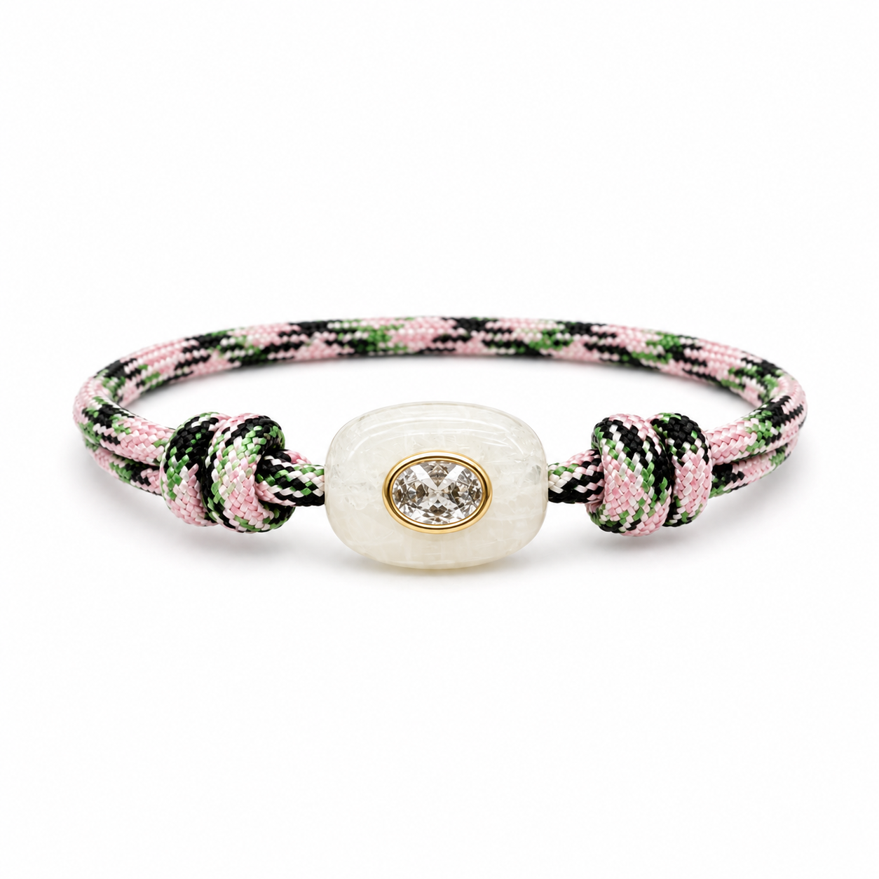 The Blush Garden Crystal Paracord Bracelet