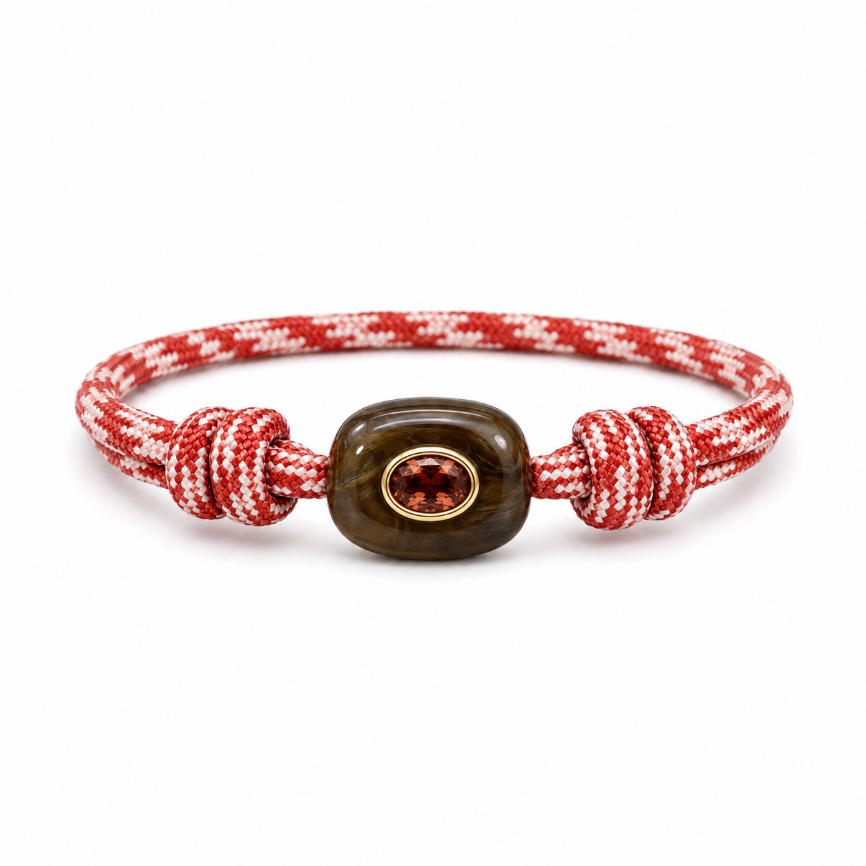 The Ruby Ember Gemstone Paracord Bracelet