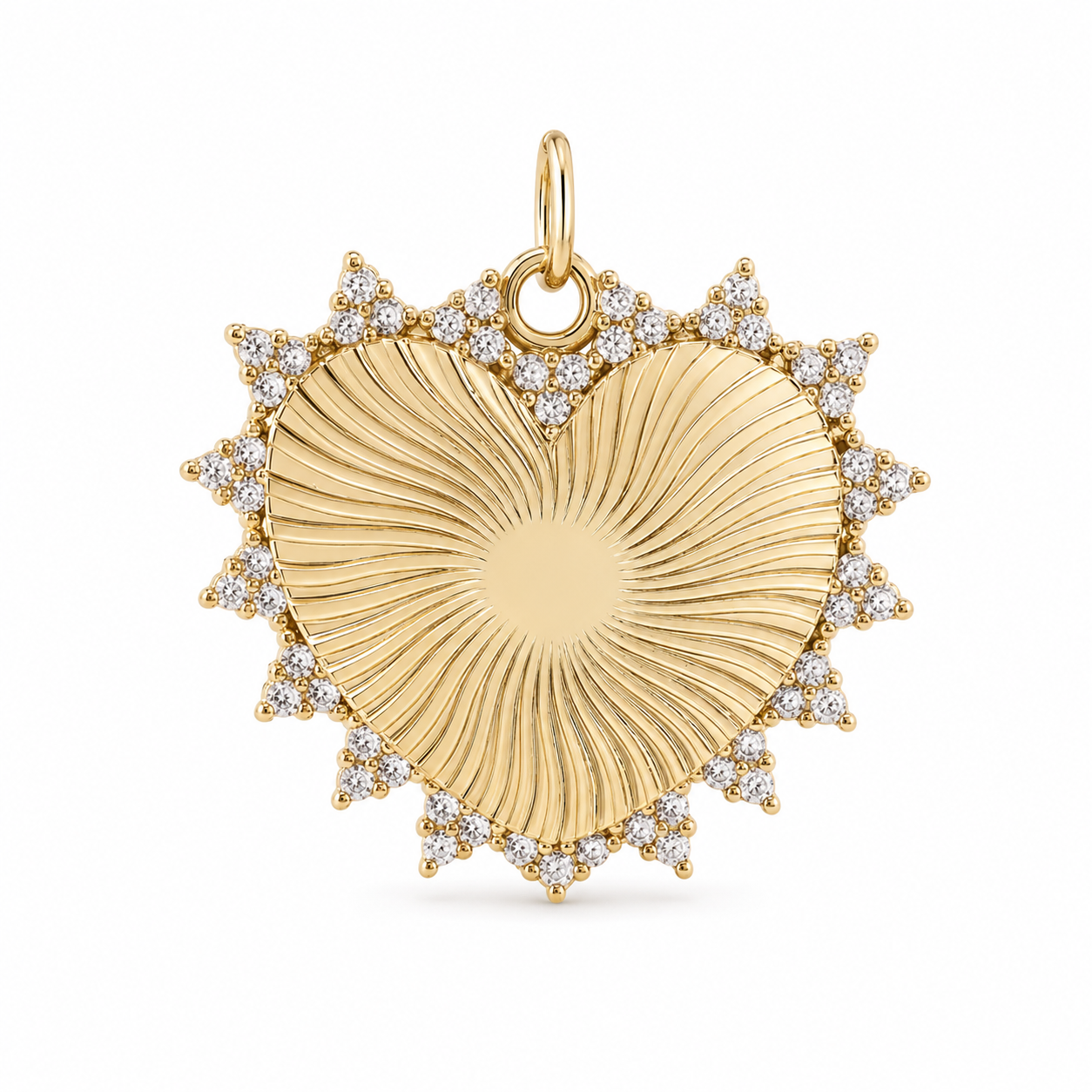 Radiant CZ Heart Pendant