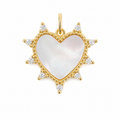 Pearl Heart CZ Pendant