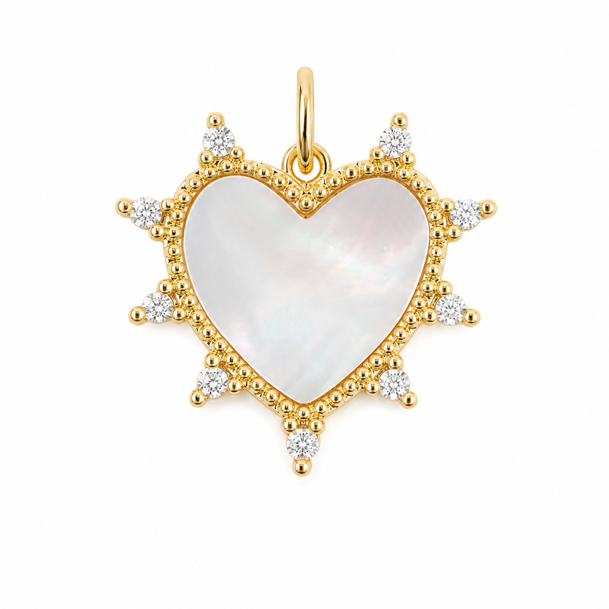 Pearl Heart CZ Pendant