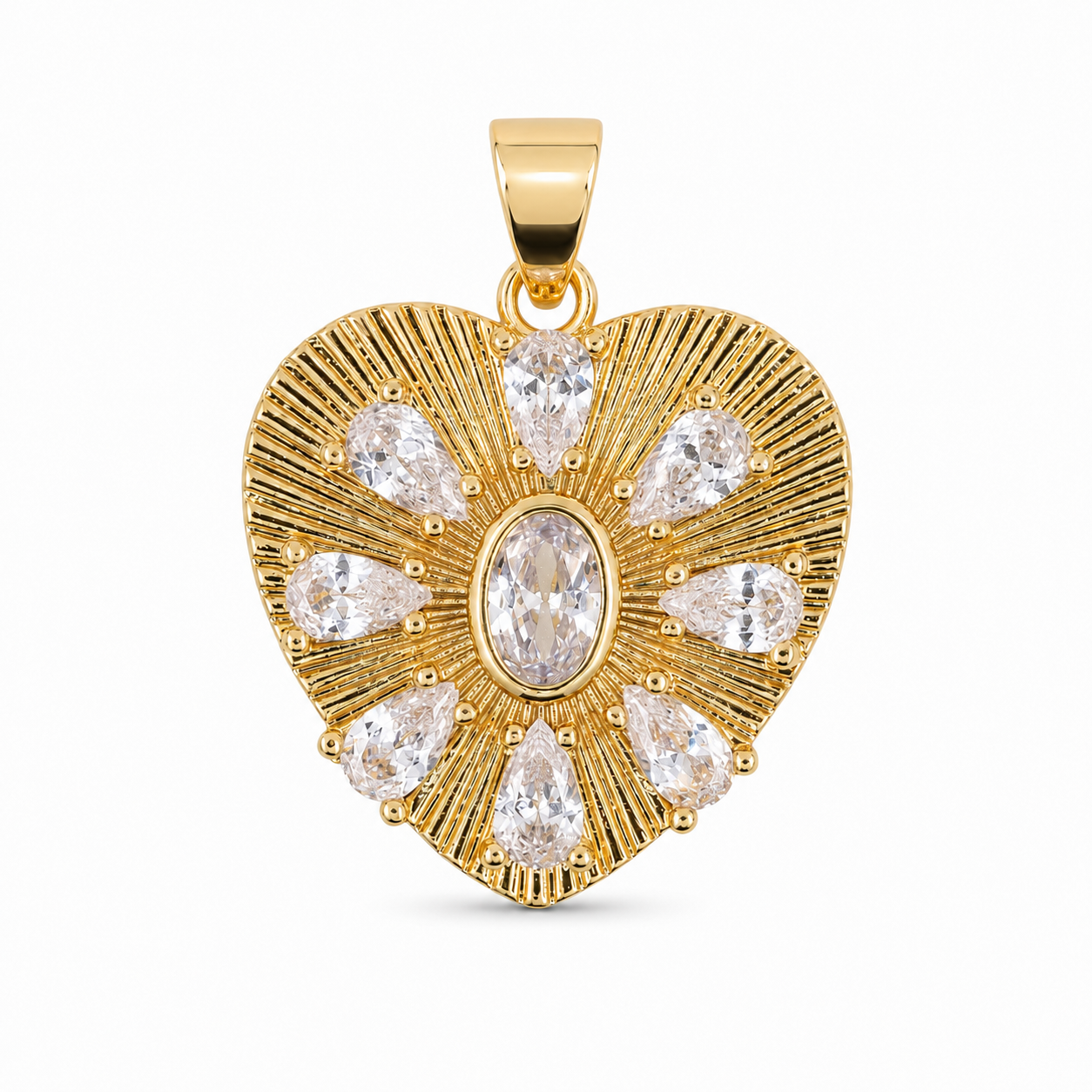Radiant Heart CZ Pendant