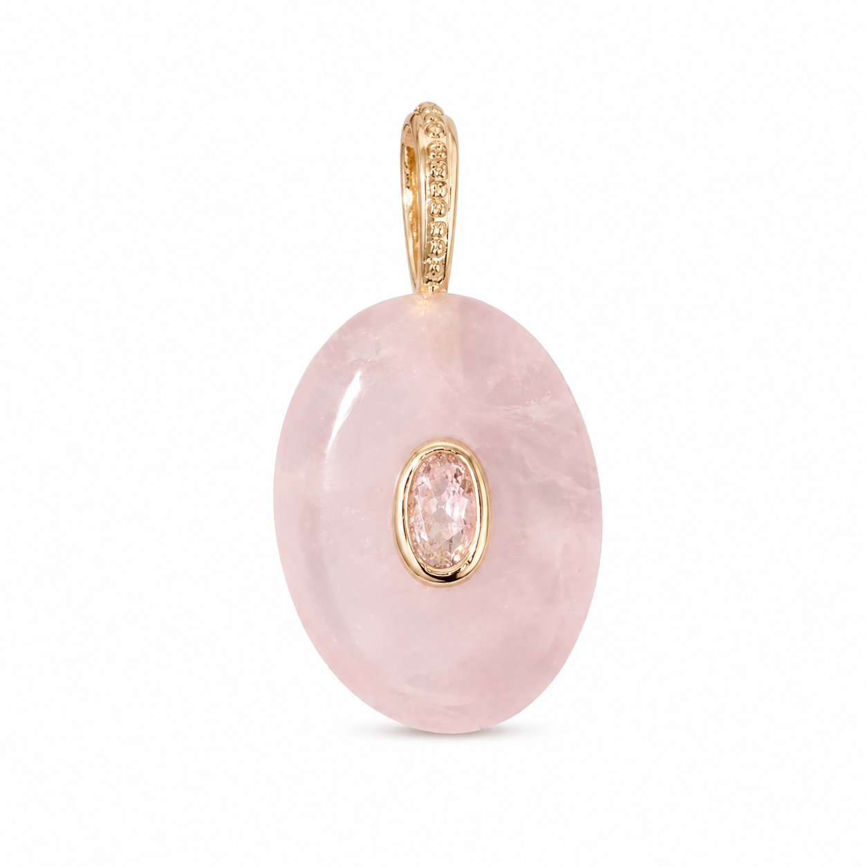 Rose Quartz Oval Pendant