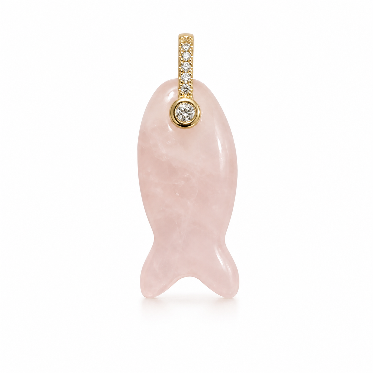 Rose Quartz Fish Pendant