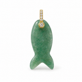 Green Aventurine Fish Pendant