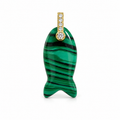 Malachite Fish Pendant