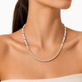 Ivory Paracord & CZ Tennis Necklace