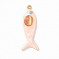 Pearlescent Blush-Pink Fish Charm