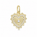 Ornate Sunburst Heart Charm