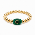 Green Gemstone Beaded Bracelet