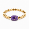 Amethyst Gemstone Beaded Bracelet