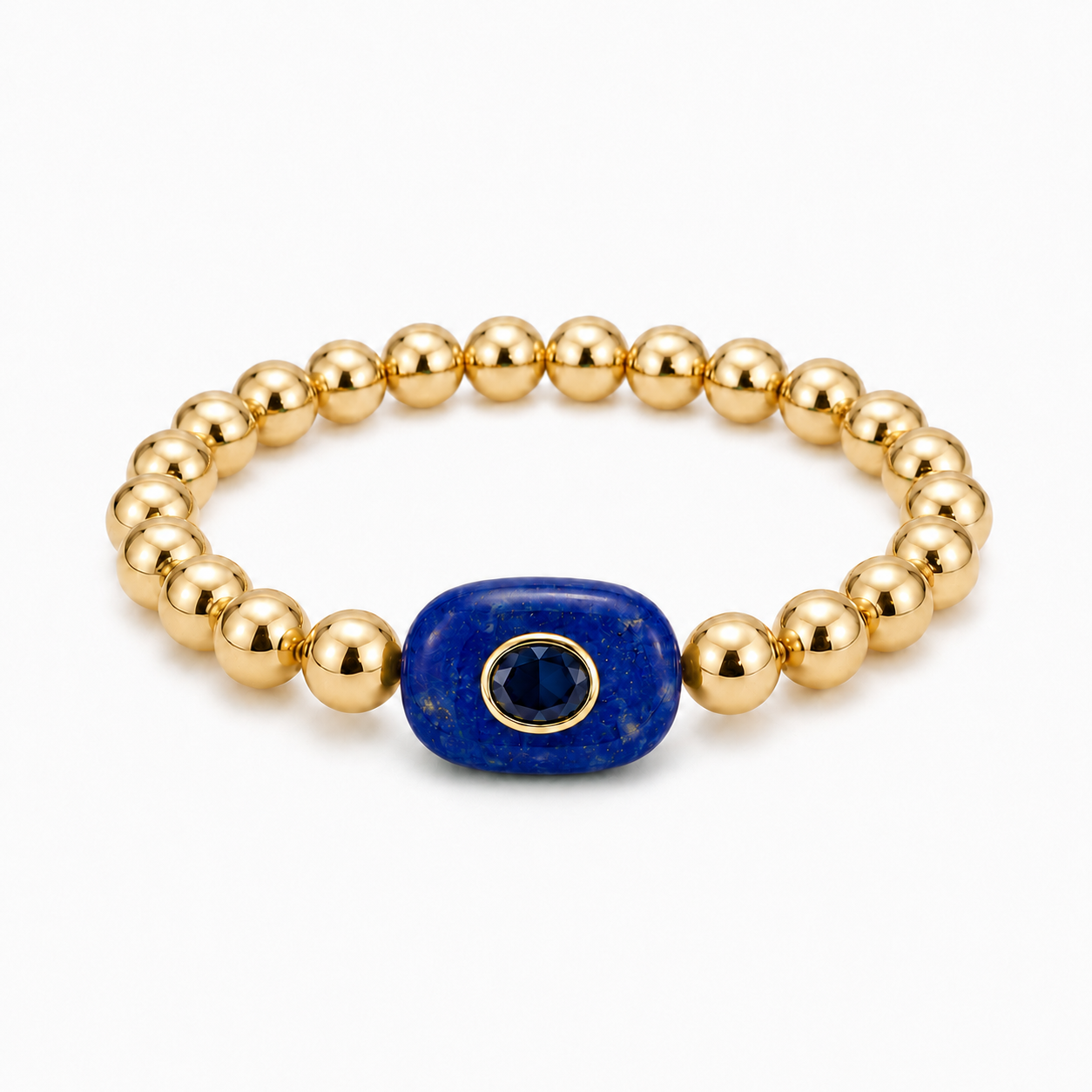 Lapis Gemstone Beaded Bracelet
