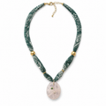 Forest Bandana Rose Quartz Necklace