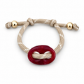 Ruby Marbled Link Cord Bracelet