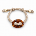 Tortoise Marbled Link Cord Bracelet