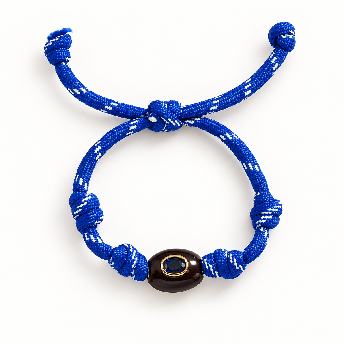 Cobalt Paracord & Navy Crystal Bracelet