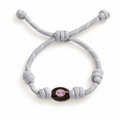 Lilac Crystal & Gray Paracord Bracelet