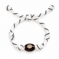 White Paracord Crystal Bracelet