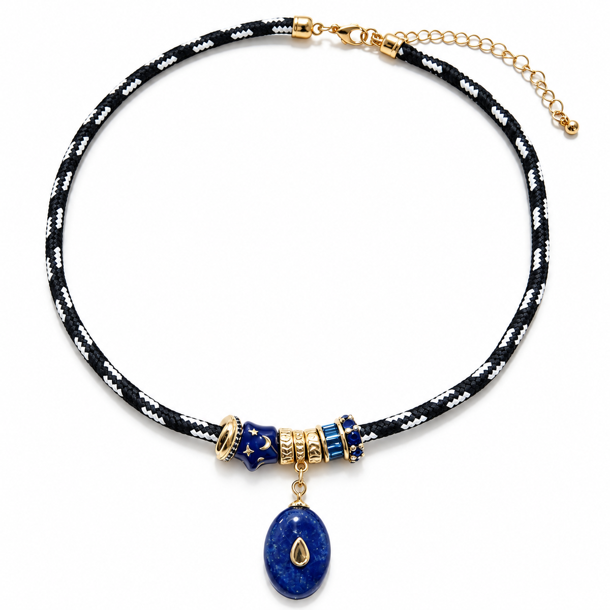 Midnight Sky Lapis Paracord Necklace