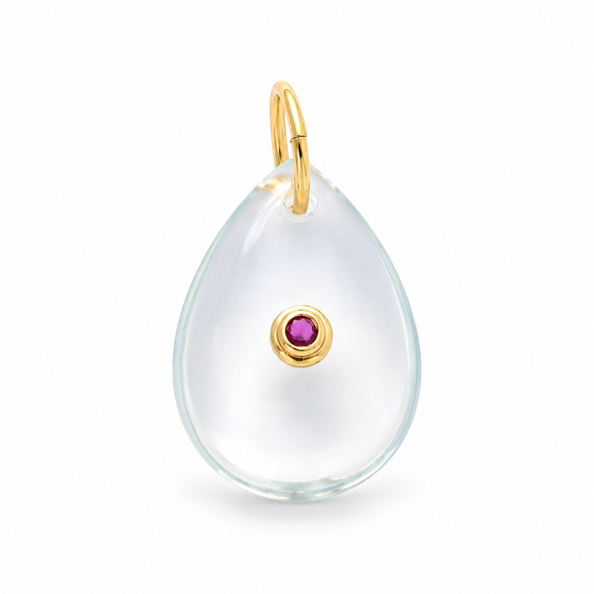 Crystal Drop Clear Quartz Pendant