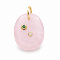 Blush Duet Rose Quartz Pendant