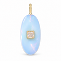 Opal & Crystal Oval Pendant