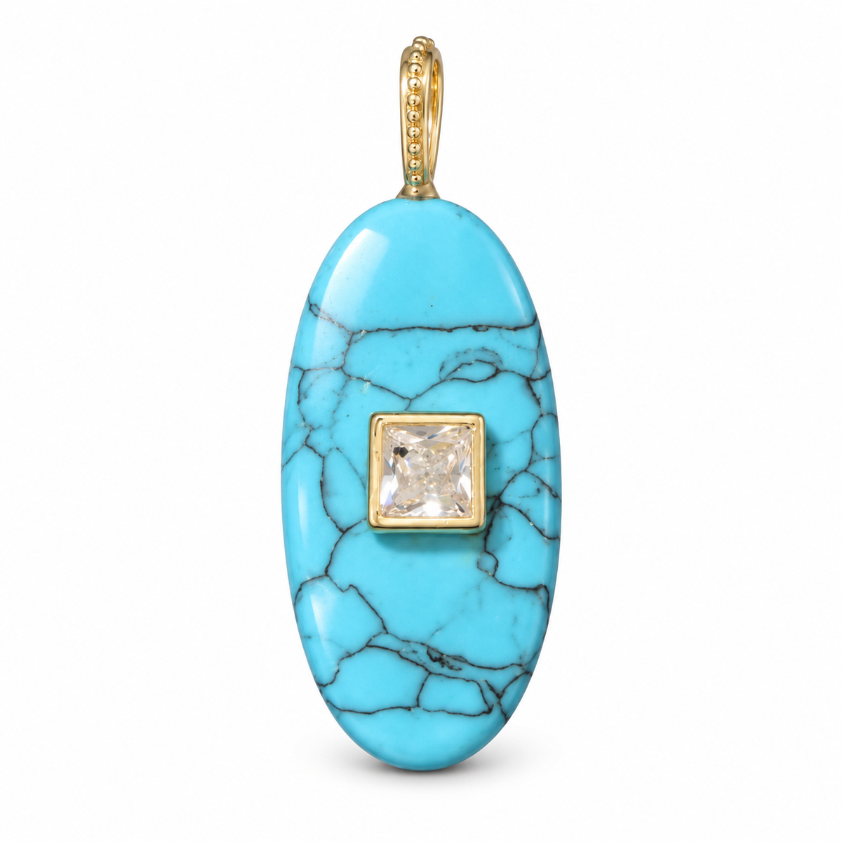 Turquoise Crystal Pendant