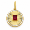 Red Sunburst Pendant Charm