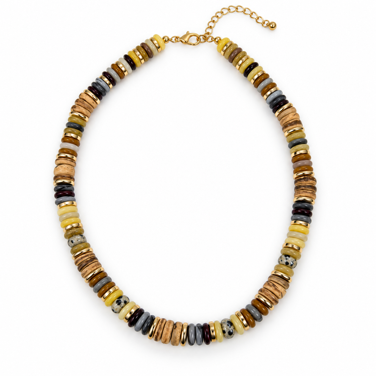 Desert Stone Heishi Beaded Necklace
