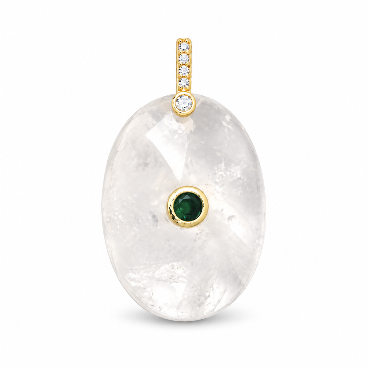 Clear Quartz Gemstone Pendant Charm