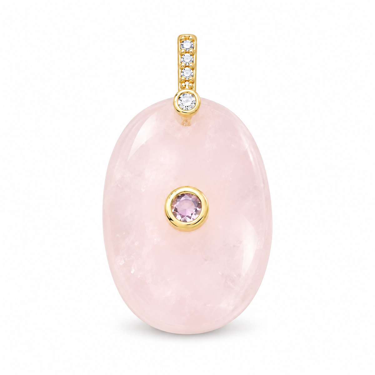 Rose Quartz Gemstone Pendant Charm