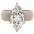 Marquise CZ Beige Silicone Ring