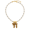 Tiger’s-Eye Chai Pendant Paracord Necklace