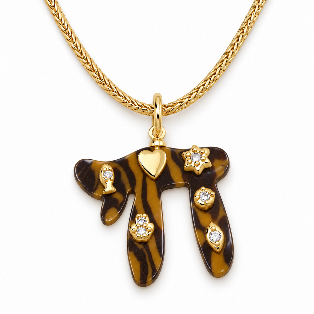 Amber & Dark Brown Chai Charm Pendant