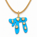 Turquoise Chai Symbol Pendant
