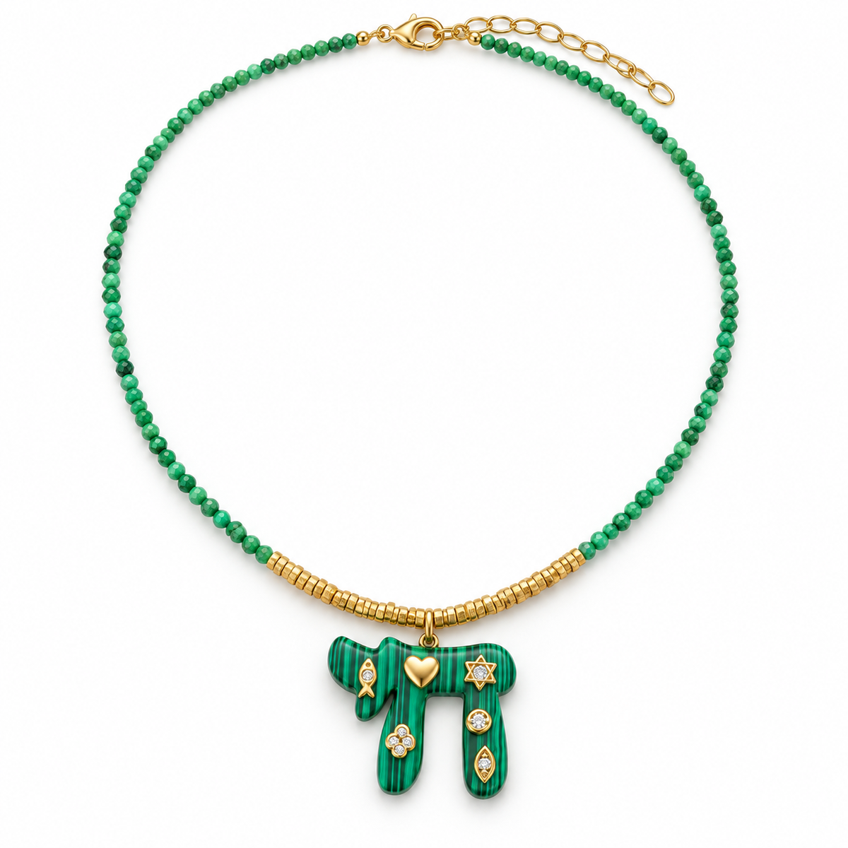 Malachite Chai Beaded Necklace