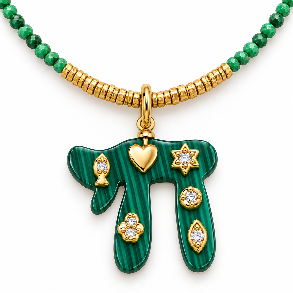 Malachite Chai Beaded Necklace