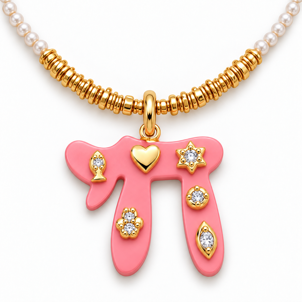 Pink Chai White Beaded Necklace
