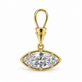 Gold-Plated East-West CZ Marquise Pendant