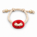 Ruby Marbled Link Cord Bracelet