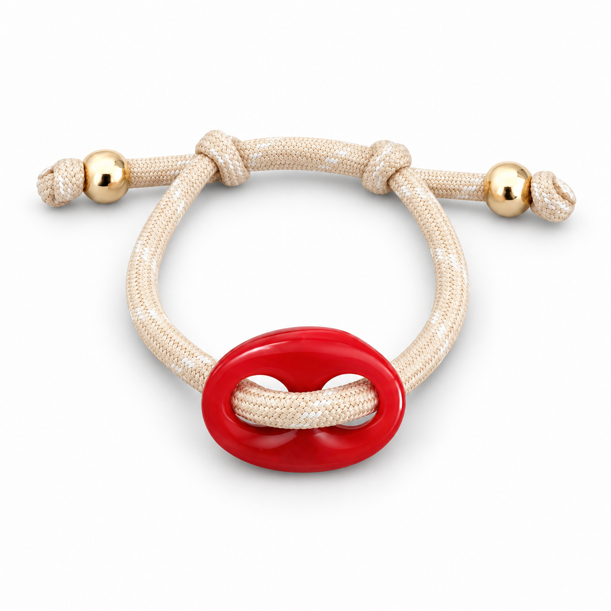 Ruby Marbled Link Cord Bracelet